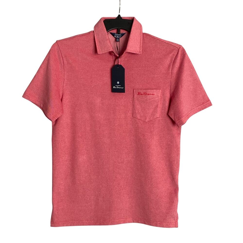 Ben Sherman Polo Shirt Men's Small Short Sleeve Chest Pocket Red NEW